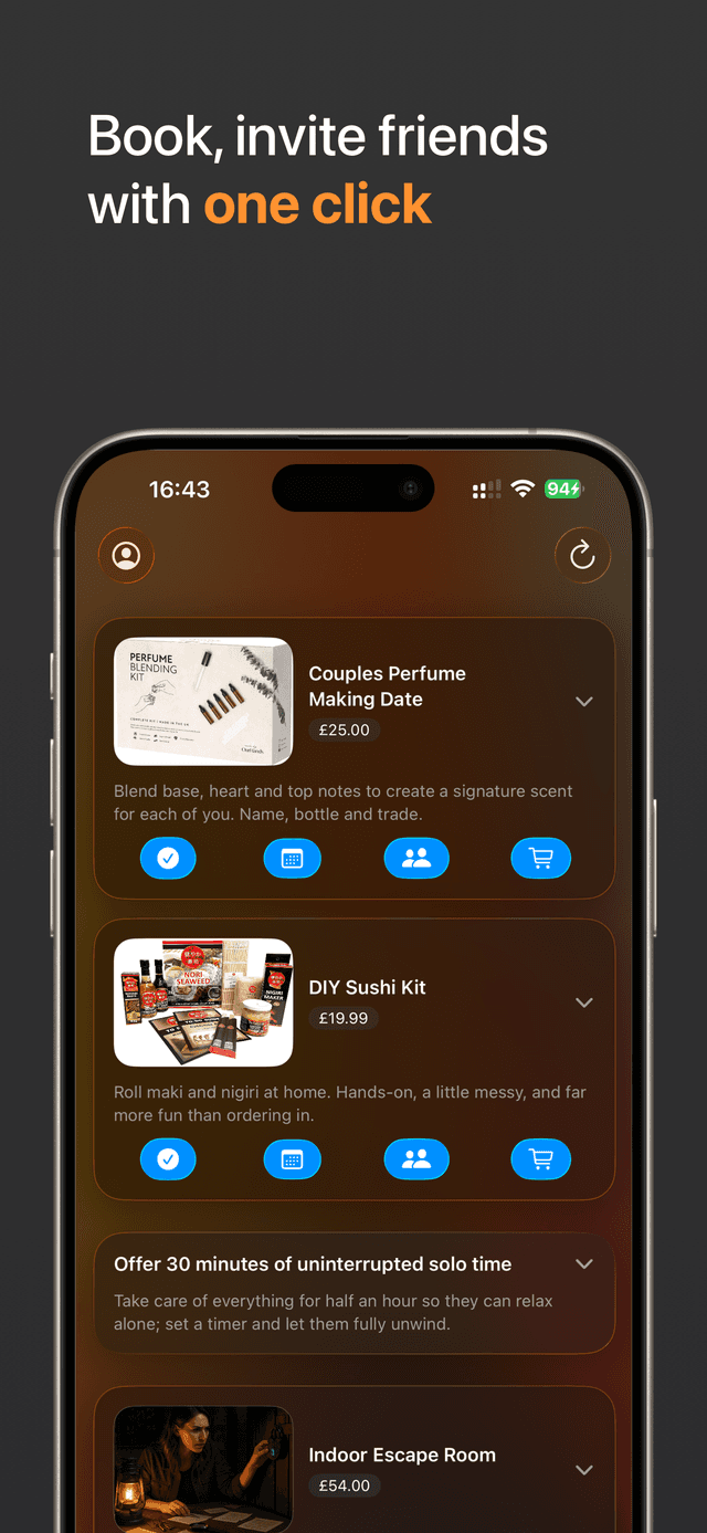 Shared memories timeline